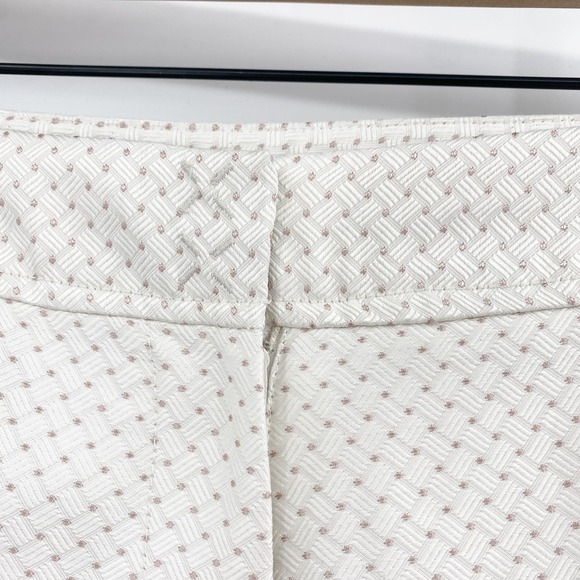 Anthro Cartonnier Charlie Cropped Textured Polka Dot Trousers in Cream Size‎ 0 - Picture 5 of 10
